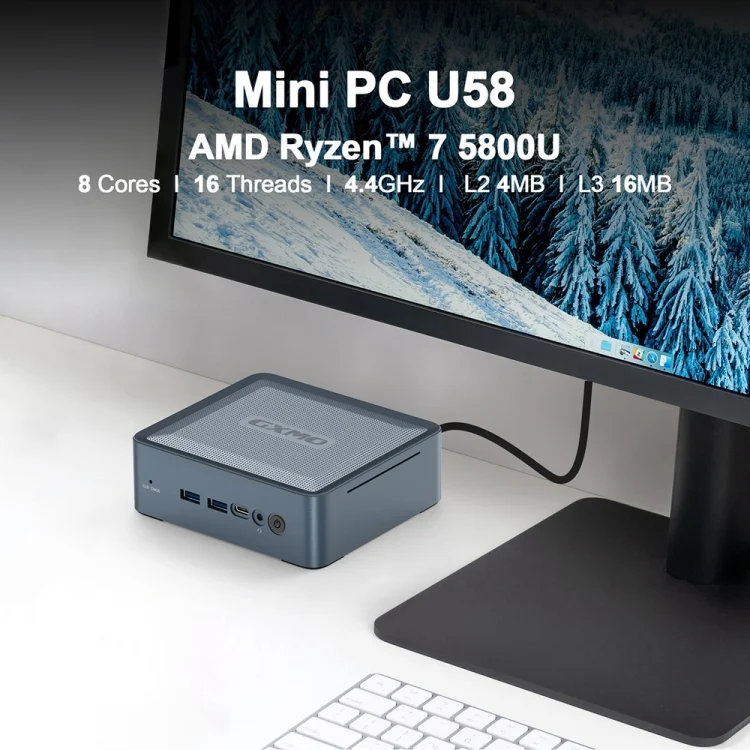 EDA0063164_B1.webp GXMO U58 Windows 11 AMD Ryzen 7-5825U 8 Core Processor Mini Computer - Image 2