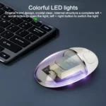 ZGA Colorful Transparent Dual Mode Wireless 2.4G + Bluetooth 5.0 Mouse - Image 3