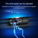 ICE COOREL Notebook Computer Base Speed Control Silent Six-fan Cooling Holder Cooling Rack, Style: Premium Edition - Image 4