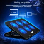 ICE COOREL Notebook Computer Base Speed Control Silent Six-fan Cooling Holder Cooling Rack, Style: Premium Edition - Image 10