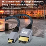 HDTV to Micro HDTV 4K 120Hz Computer Digital Camera HD Video Adapter Cable - Image 3