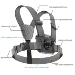 Adjustable Body Mount Belt Chest Strap with Mount & Screw - Image 3