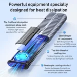 ORICO ACOM2-U4 40Gbps M.2 NVMe SSD Enclosure - Image 2