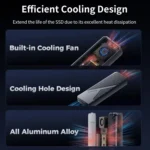 ORICO CNM2-U4 40Gbps USB4 M.2 NVMe SSD Enclosure - Image 4