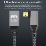 Micro HDMI Male Elbow to HDMI Female 4K UHD 18Gbps Connection Cable - Image 2