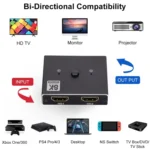OZ 8K 60Hz 2 in 1 Out Two Ways HDMI Switcher - Image 4