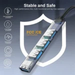 809-A 6 in 1 USB+Type-C to USB Multifunctional Docking Station HUB Adapter - Image 7