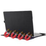 Cloth Texture Laptop Leather Case With Stand Function - Image 4