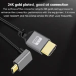 HDTV to Micro HDTV Elbow Head Spring Cable for DSLR Camera - Image 2