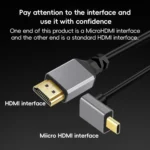 HDTV to Micro HDTV Elbow Head Spring Cable for DSLR Camera - Image 3