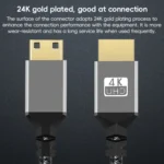 HDTV to Mini HDTV 4K UHD Video Transmission Braided Cable - Image 5