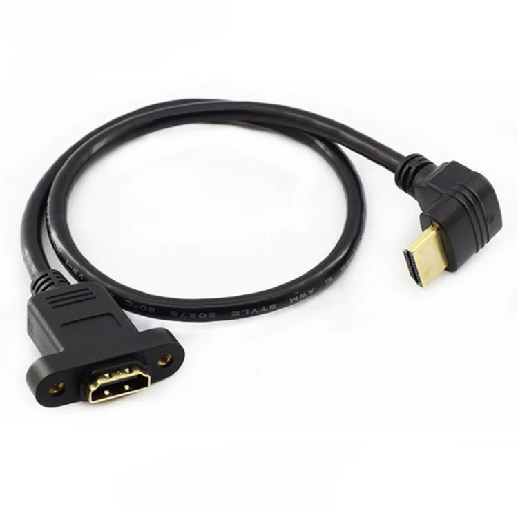 HDTV Male to Female Extension Cable with Ear Screw Holes, Length: 0.5m