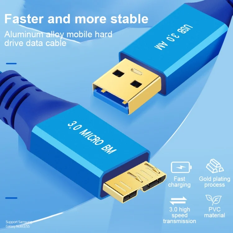EDA006542701A_3.webp USB 3.0 Male To Micro USB 3.0 Male Braided Cable - Image 4
