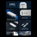 ORICO R40-2T 2TB 40Gbps Racing Car-Inspired Portable SSD Enclosure - Image 4