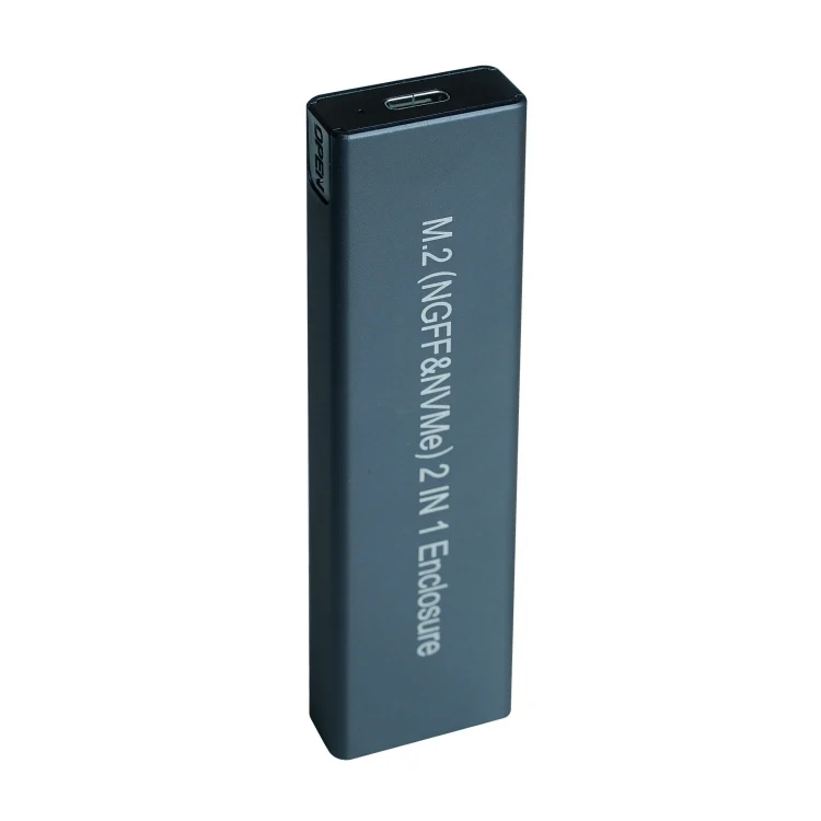 EDA006583301A_1.webp Aluminium Alloy M.2 NDFF&NVMe 2-in-1 External Hard Drive Enclosure - Image 2