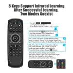 G7V Pro 2.4GHz Fly Air Mouse LED Backlight Wireless Keyboard Remote Control with Gyroscope for Android TV Box / PC, Support Intelligent Voice - Image 8