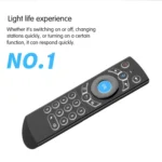 G21 2.4GHz Fly Air Mouse LED Backlight Wireless Keyboard Remote Control with Gyroscope for Android TV Box / PC, Support Intelligent Voice (Blue) - Image 4