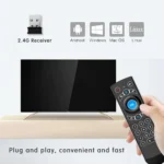 G21 2.4GHz Fly Air Mouse LED Backlight Wireless Keyboard Remote Control with Gyroscope for Android TV Box / PC, Support Intelligent Voice (Blue) - Image 6