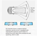 3R 3R-123 Car Suction Cup Curved Wide Angle Rear View Mirror - Image 4