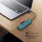 Onten UC123+ USB-C / Type-C to HDTV Multi-function HUB Docking Station with Button - Image 2