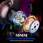 SoulBytes S20 RGB Light Gaming Headset with Mic - Image 2