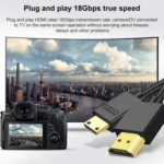 HDMI to Mini HDMI 4K UHD 18Gbps Video Connection Cable - Image 3