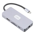 BYL-2318 9 in 1 USB-C / Type-C to USB3.0+Type-C+1000M Ethernet+HDTV+SD / TF Dual Card Slot Docking Station - Image 3