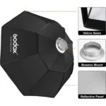 Godox Octagon Honeycomb Grid Softbox with Bowens Mount - Image 4