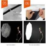 Godox Octagon Honeycomb Grid Softbox with Bowens Mount - Image 6