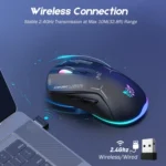 ONIKUMA CW917 RGB 4800DPI Dual Mode Wired + 2.4GHz Wireless Mouse - Image 7