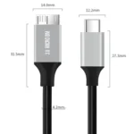 USB-C / Type-C 3.0 to Micro B Mobile Hard Disk Adapter Cable - Image 2