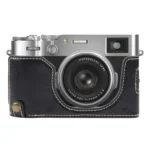 Glossy PU Leather Camera Half Case Base