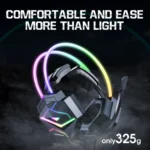 ONIKUMA X20 RGB Colorful Head-mounted Wired Gaming Earphone, Length: 1.8m - Image 7