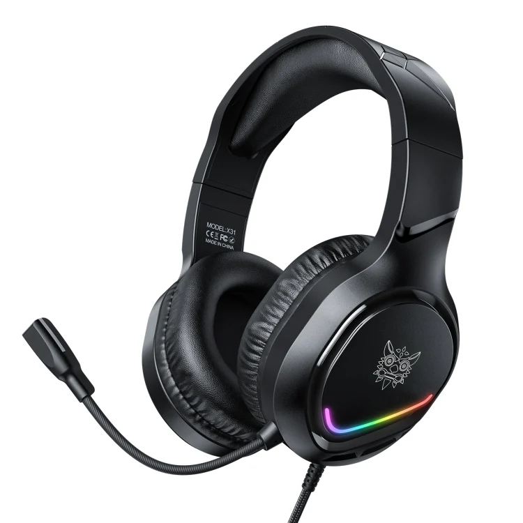 ONIKUMA X31 USB / 3.5mm Wired RGB Light Gaming Headset with Mic, Cable length: 2.2m