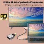 8K 60Hz Male Mini Displayport to Female Displayport Adapter DP Converter - Image 5