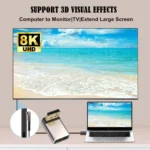 8K 60Hz PD1.4 Male Displayport to Female Displayport Adapter Converter - Image 4