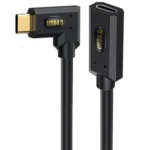 240W USB-C / Type-C Male to Female Multi-function USB 4.0 Elbow Data Extension Cable