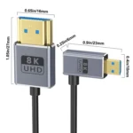 60cm Coaxial Micro HDMI to HDMI 8K UHD 48Gbps Video Connection Cable - Image 7