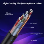 1.2m Coaxial Micro HDMI to HDMI 8K UHD 48Gbps Video Connection Cable - Image 5