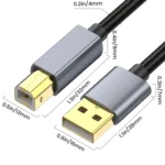 USB 2.0 A Male to B Male Square Port Printer Data Transmission Extension Cable - Image 2