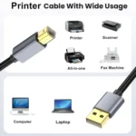 USB 2.0 A Male to B Male Square Port Printer Data Transmission Extension Cable - Image 6