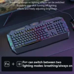 Yesido KB21 104-key 1.5m USB Wired Keyboard with Breathing Light - Image 2