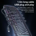 Yesido KB21 104-key 1.5m USB Wired Keyboard with Breathing Light - Image 8