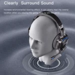 Yesido EK01 Head-mounted RGB Gaming Wired Earphone with Microphone - Image 5