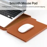 Multifunctional Laptop PU Magnetic Stand Split Liner Bag with Mouse Pad Function - Image 6
