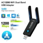 RE-1202 1200Mbps Dual Band Wireless Network Card WiFi USB3.0 Adapter Transmitter Receiver - Image 3
