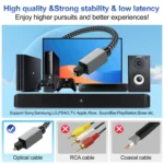 OD5.0mm Toslink Male to Male Digital Optical Audio Cable - Image 4