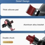 Yesido C122 Car Air Outlet Gravity Clamp Arm Mobile Phone Holder - Image 3