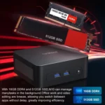 Ninkear N10 Windows 11 Bluetooth 4.2 Mini PC, 16GB+512GB, Intel Processor N100 Alder Lake-N - Image 7