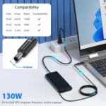 130W 19.5V 6.67A  Laptop Notebook Power Adapter For Dell 4.5 x 3.0 - Image 5
